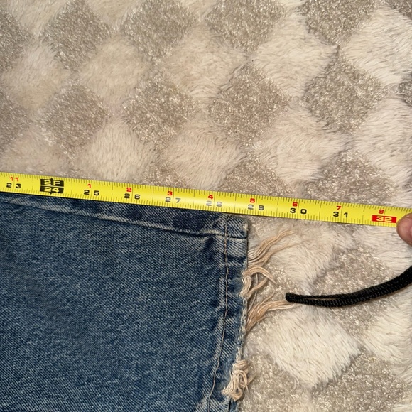 Zara Denim Jeans rhinestone Waist Distressed Tapered Leg - Picture 8 of 8